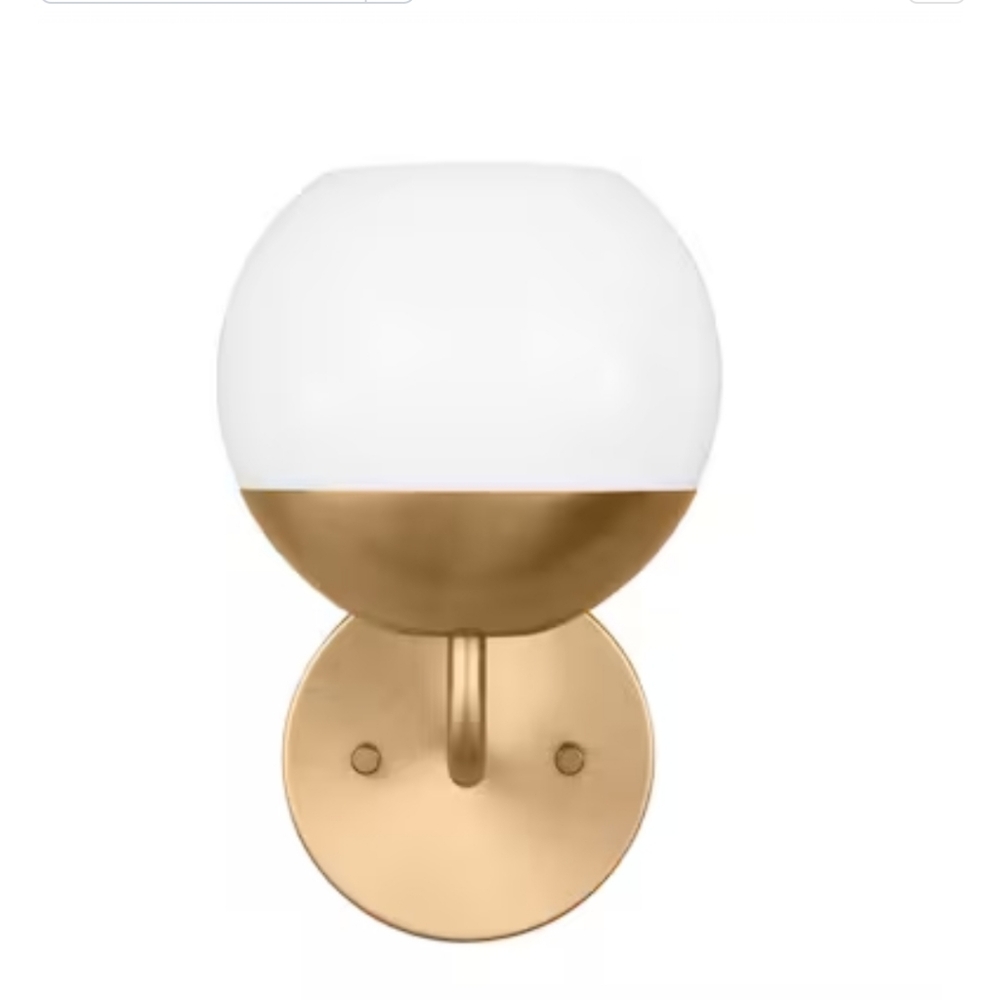 Generation Lighting Alvin 6.25-in 1 -Light Satin Gold Modern/contemporary Vanity